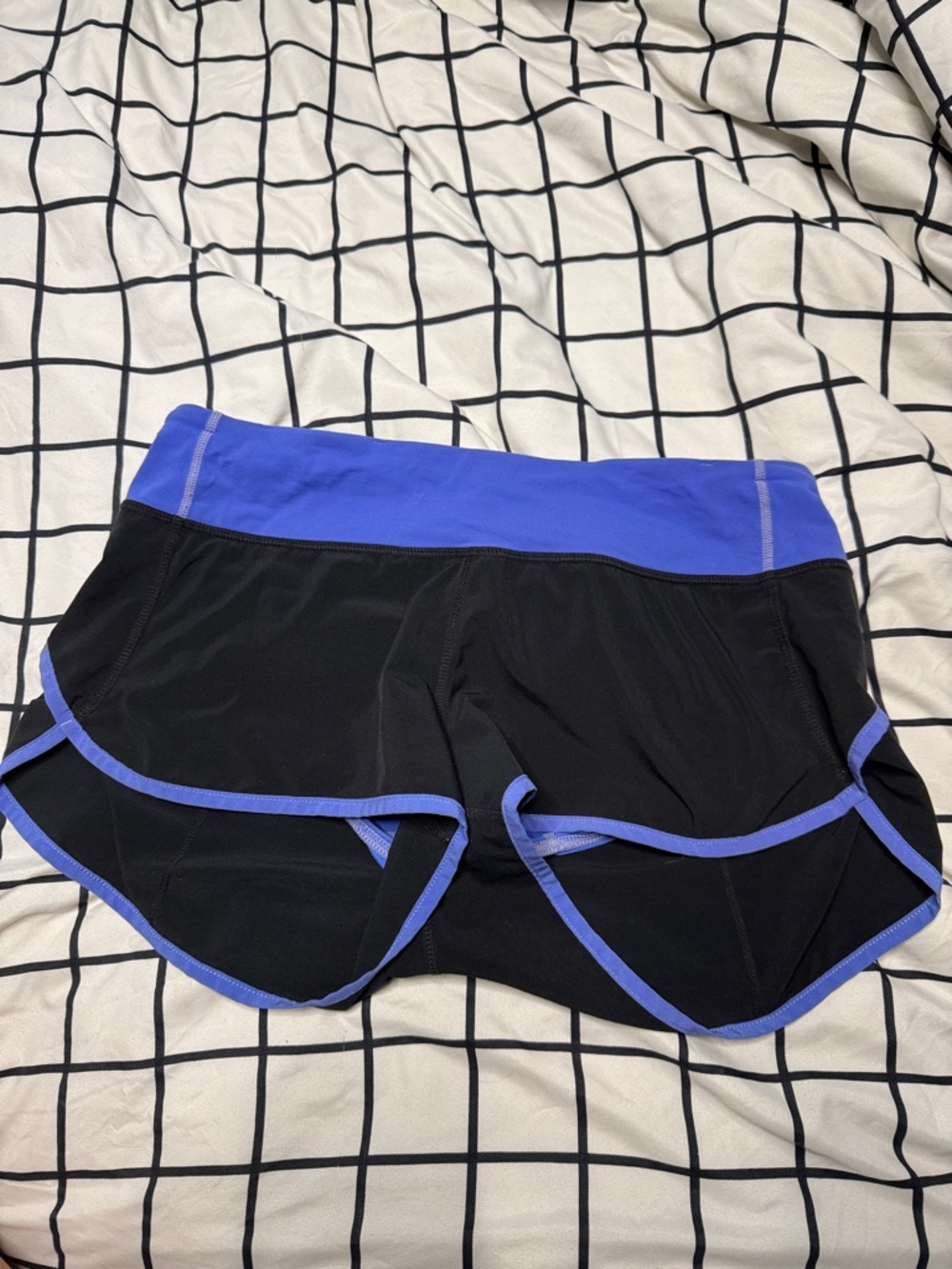 lululemon athletica Black and Blue Athletic Shorts